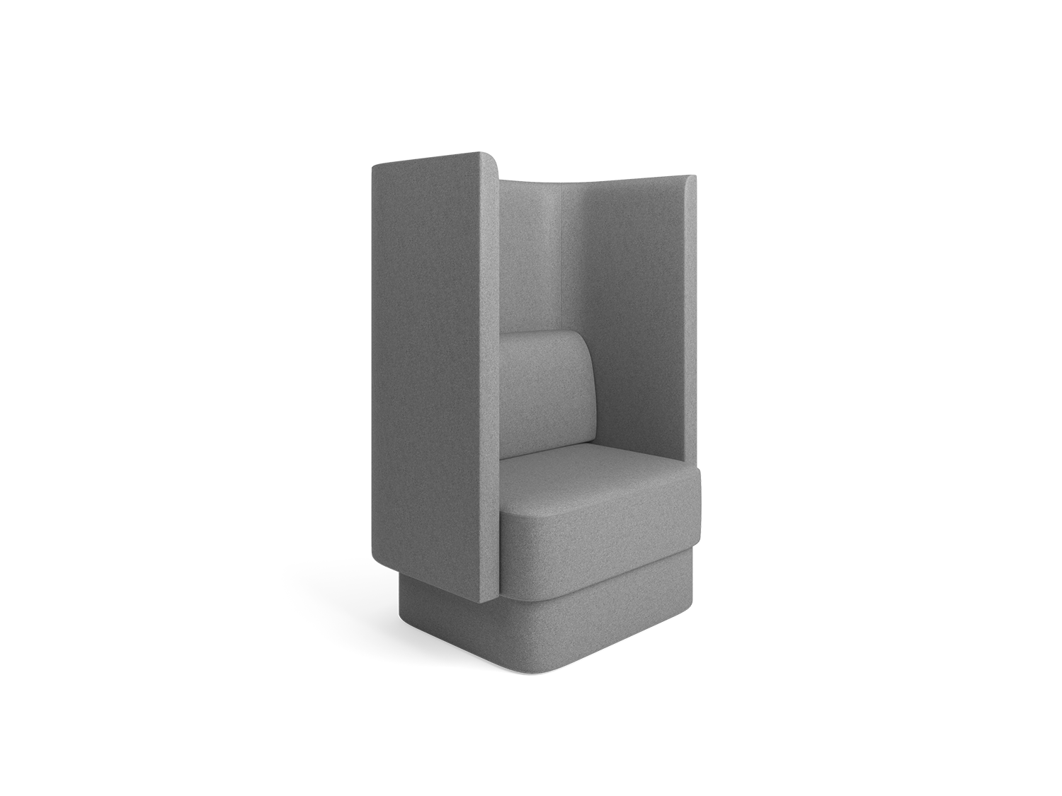 Grid Armchair with Upholstered Plinth
